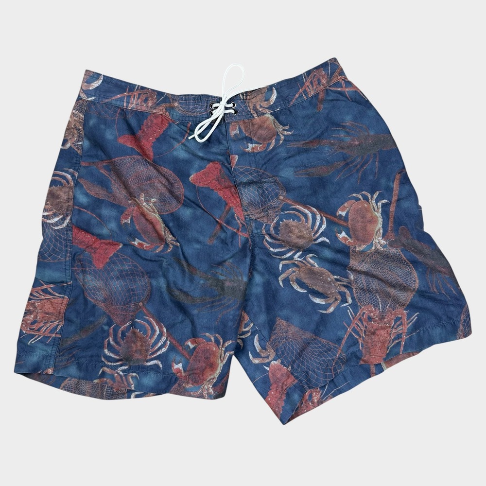 Polo Sport Ralph Lauren Men 34 Crab Lobster Print Swim Trunks Board Shorts